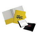 Paper Tang & Eyelet Folder w/ Clear Front Cover & Paper Back Cover